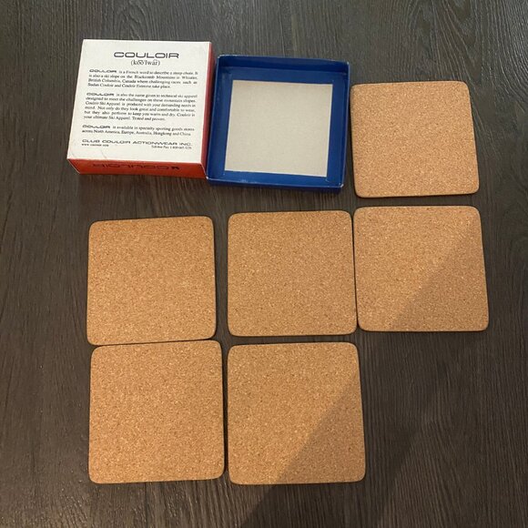 VINTAGE COULOIR SKI BRAND PROMO COASTERS SIX - Picture 2 of 9